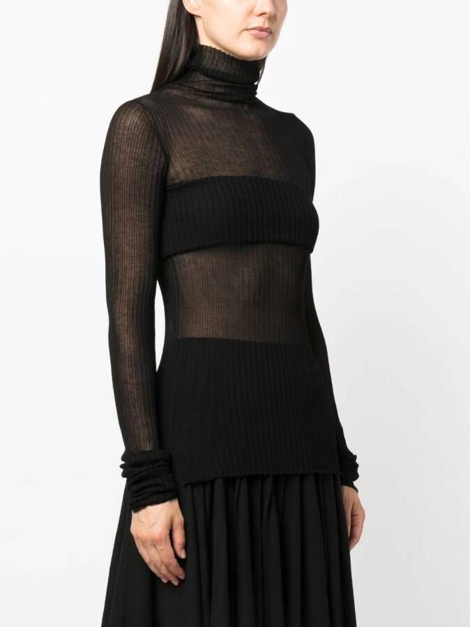 QUIRA Top met hoge hals Zwart