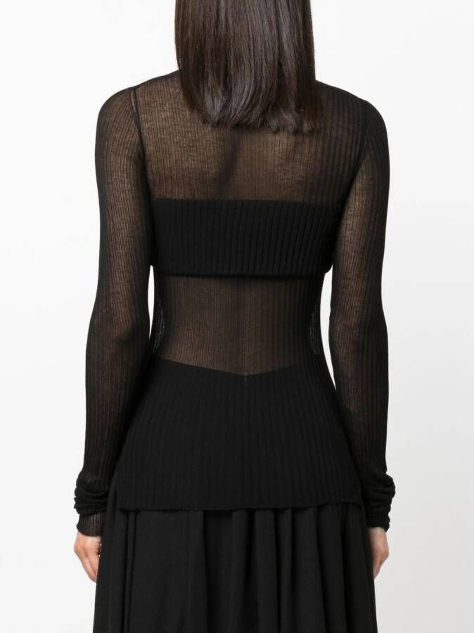 QUIRA Top met hoge hals Zwart