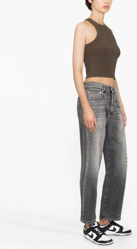 R13 Cropped jeans Grijs