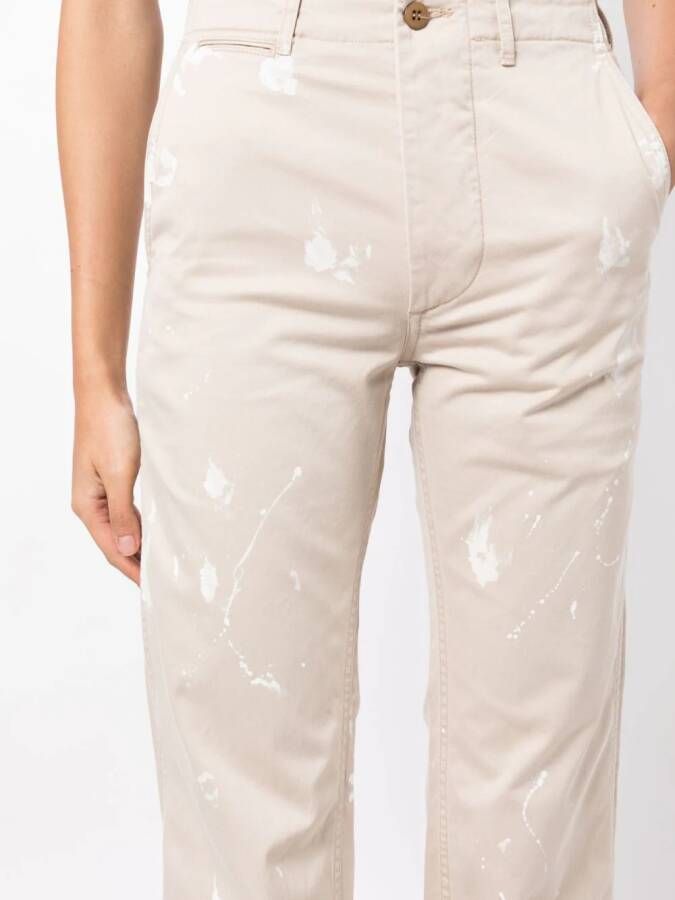 R13 Flared broek Beige