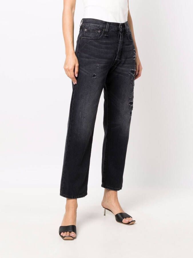 R13 High waist jeans Zwart
