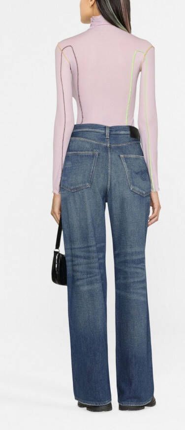 R13 Jeans met wijde pijpen Blauw