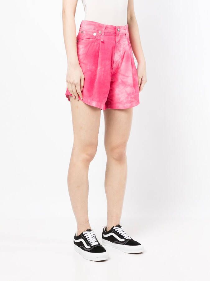 R13 Ribfluwelen shorts Roze