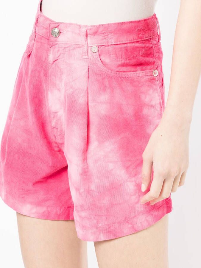 R13 Ribfluwelen shorts Roze