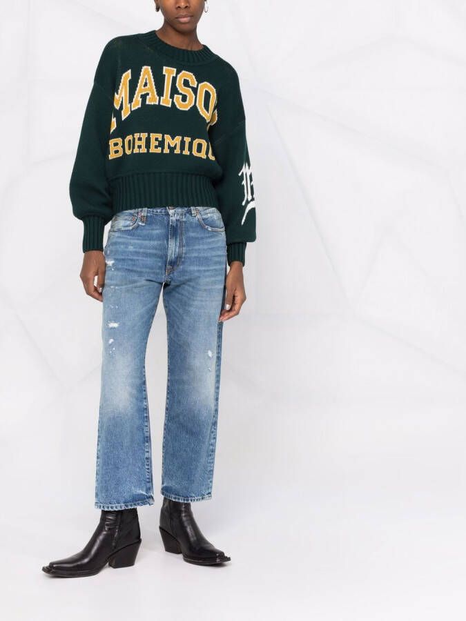 R13 Straight jeans Blauw