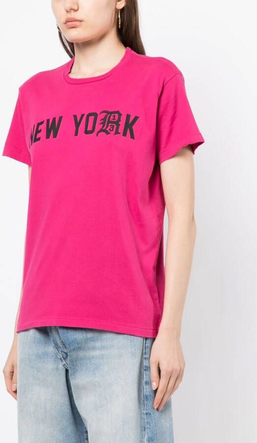 R13 T-shirt met tekst Roze