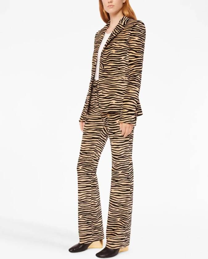 Rabanne Blazer met tijgerprint Beige