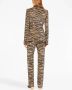 Rabanne Blazer met tijgerprint Beige - Thumbnail 3