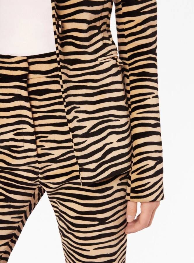 Rabanne Blazer met tijgerprint Beige