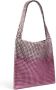 Rabanne Pixel metallic shopper Roze - Thumbnail 5