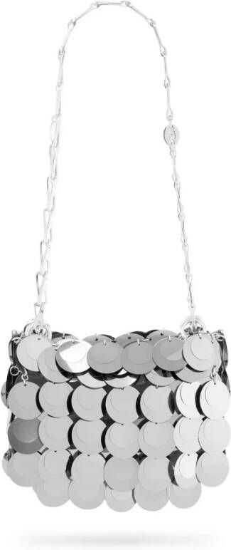 Rabanne Sparkle kleine tas Zilver