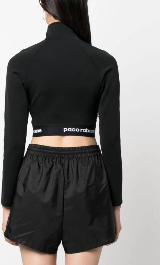 Rabanne T-shirt met logoband Zwart