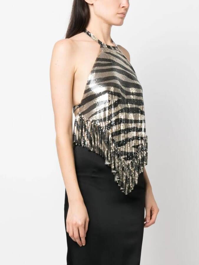 Rabanne Top met metallic-effect Goud