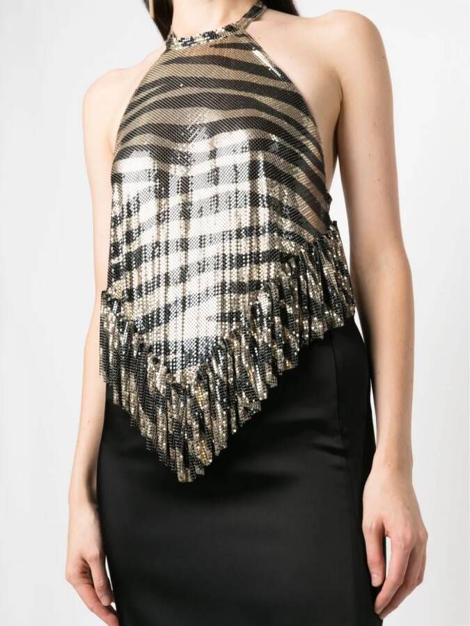 Rabanne Top met metallic-effect Goud