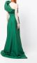 Rachel Gilbert Asymmetrische avondjurk Groen - Thumbnail 4