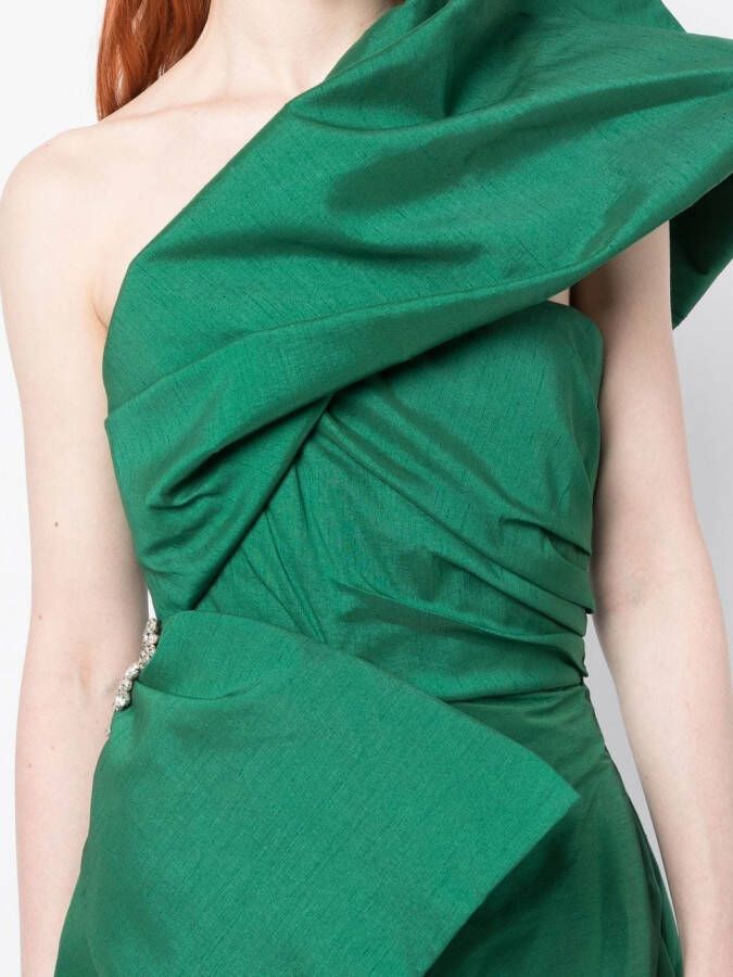 Rachel Gilbert Asymmetrische avondjurk Groen