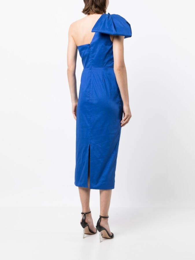 Rachel Gilbert Asymmetrische midi-jurk Blauw