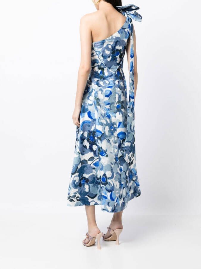 Rachel Gilbert Emiliano asymmetrische jurk Geel