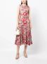 Rachel Gilbert Jurk met geborduurde bloemen Rood - Thumbnail 2