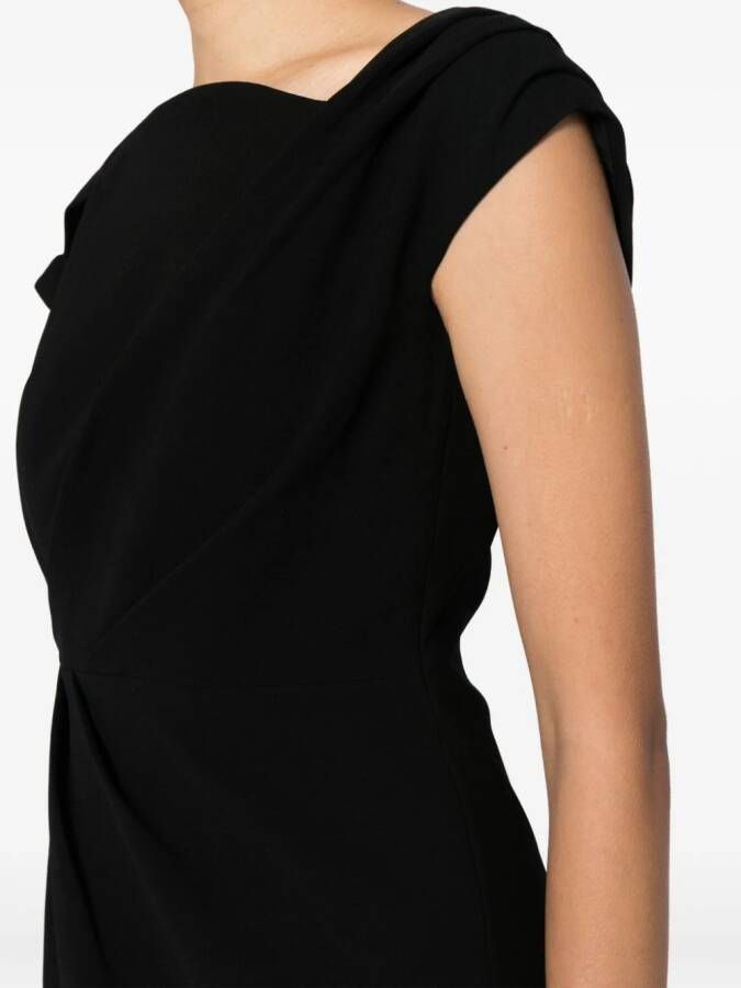 Rachel Gilbert Lukas midi-jurk met geplooid detail Zwart