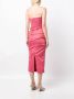 Rachel Gilbert Midi-jurk met ruches Roze - Thumbnail 4