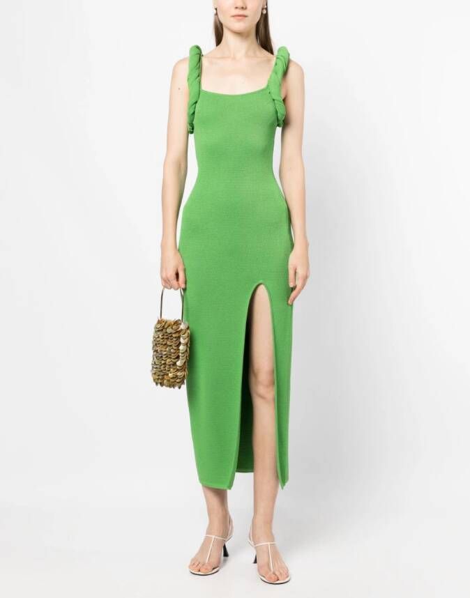 Rachel Gilbert Midi-jurk met vierkante hals Groen