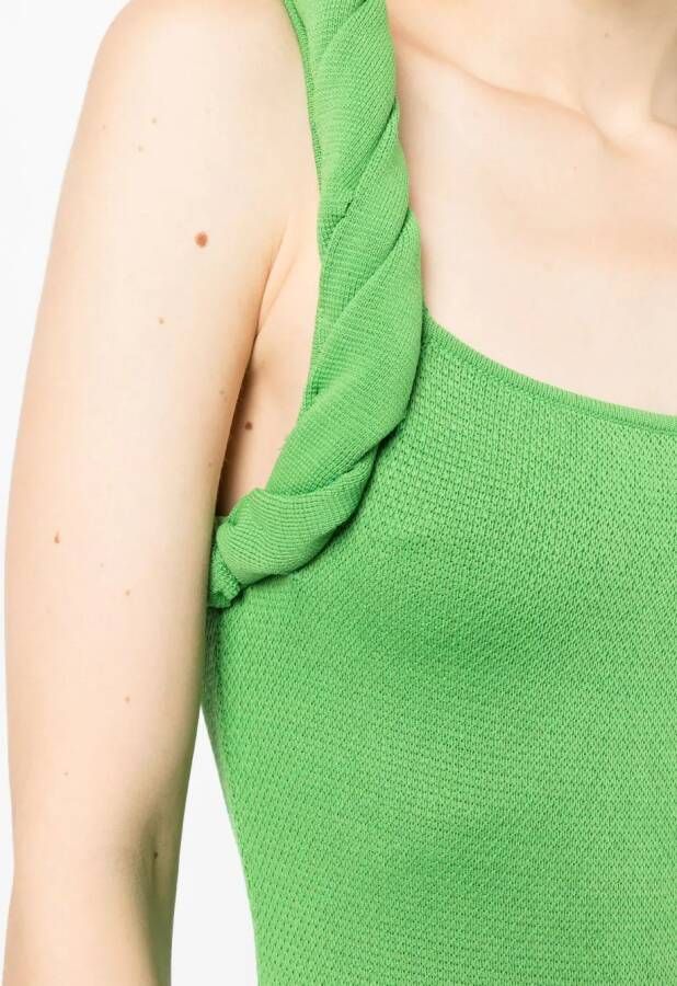 Rachel Gilbert Midi-jurk met vierkante hals Groen