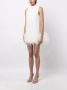 Rachel Gilbert Midi-jurk verfraaid met veren Wit - Thumbnail 3