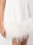 Rachel Gilbert Midi-jurk verfraaid met veren Wit - Thumbnail 5