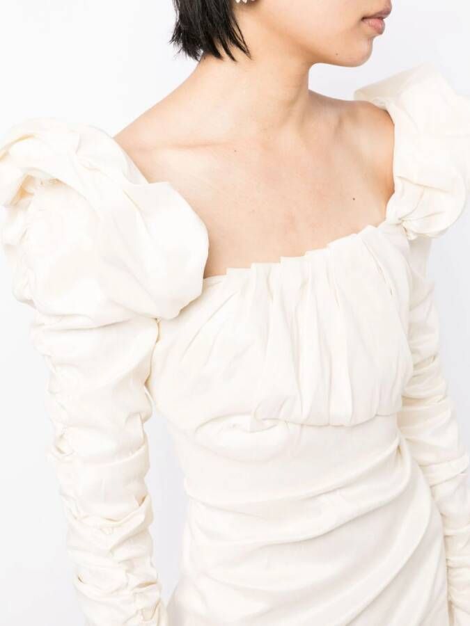 Rachel Gilbert Mini-jurk met ruches Wit