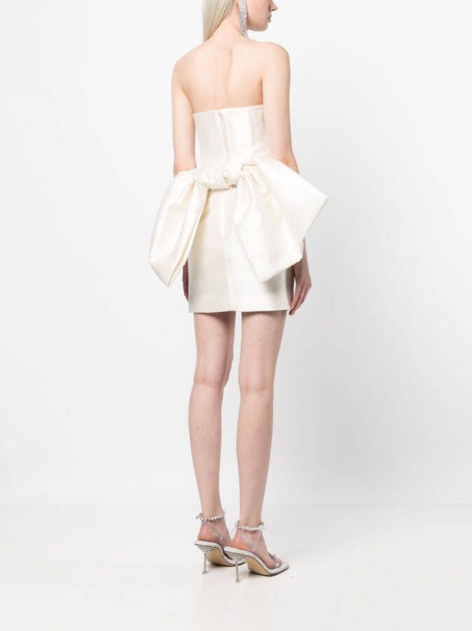 Rachel Gilbert Mini-jurk met strikdetail Beige