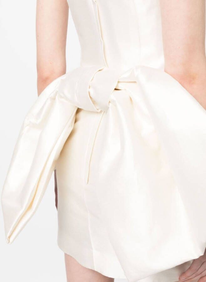 Rachel Gilbert Mini-jurk met strikdetail Beige