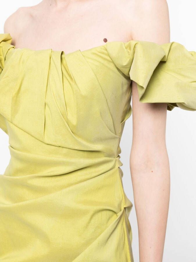 Rachel Gilbert Off-shoulder jurk Groen