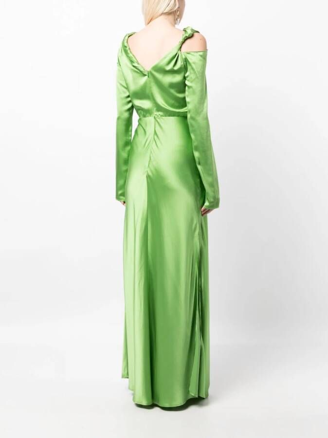 Rachel Gilbert Zijden jurk Groen