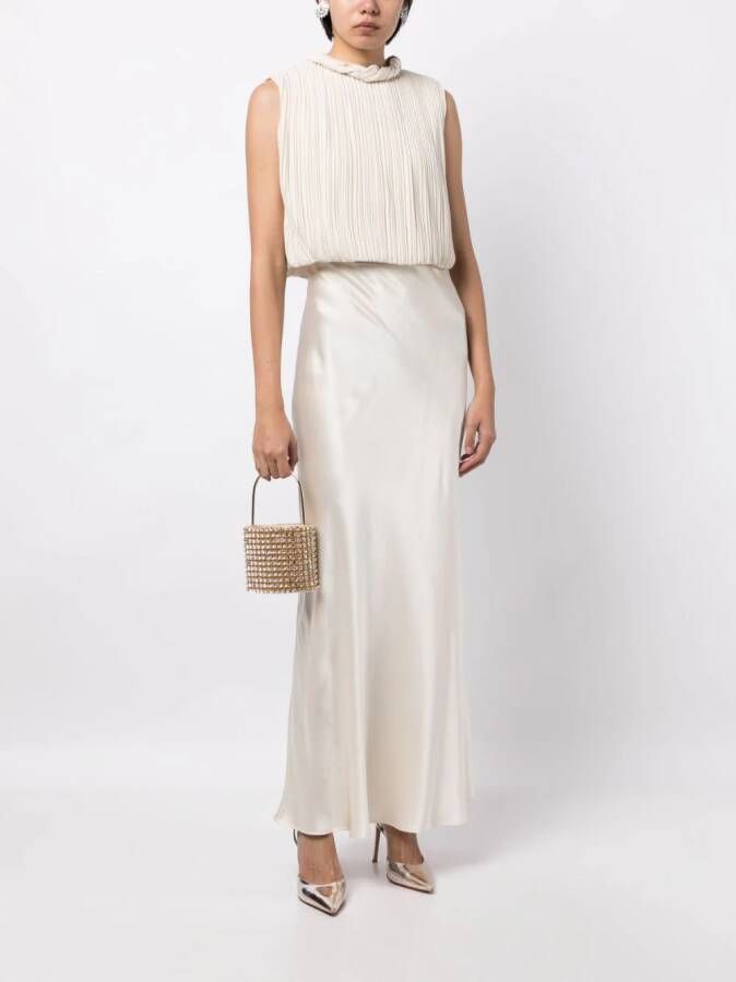 Rachel Gilbert Zijden maxi-rok Wit
