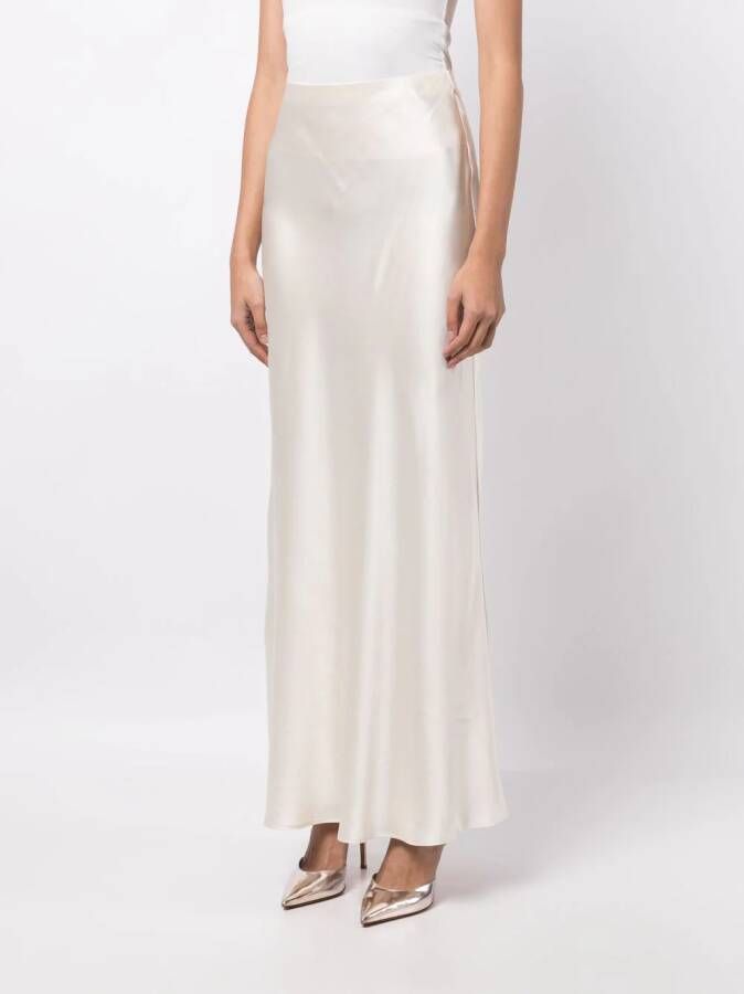 Rachel Gilbert Zijden maxi-rok Wit