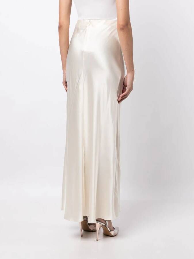 Rachel Gilbert Zijden maxi-rok Wit