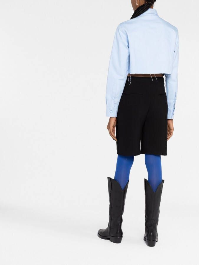 Raf Simons Cropped blouse Blauw