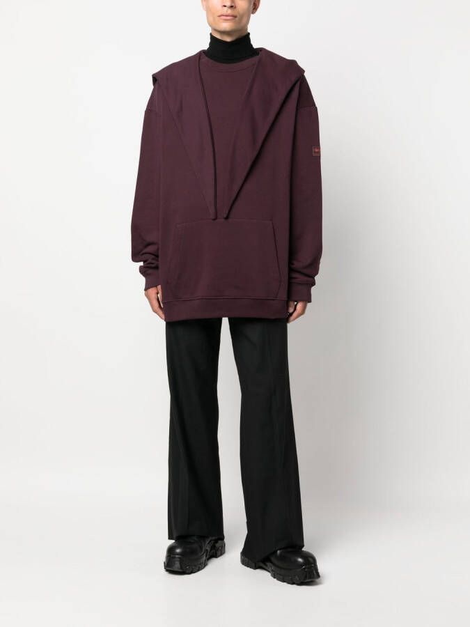 Raf Simons Katoenen hoodie Paars