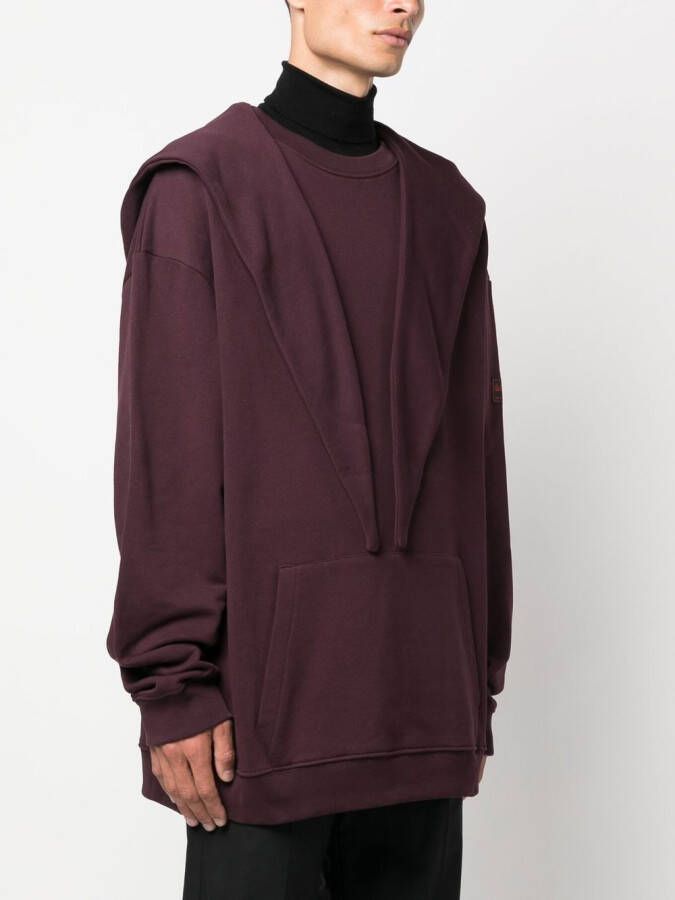 Raf Simons Katoenen hoodie Paars