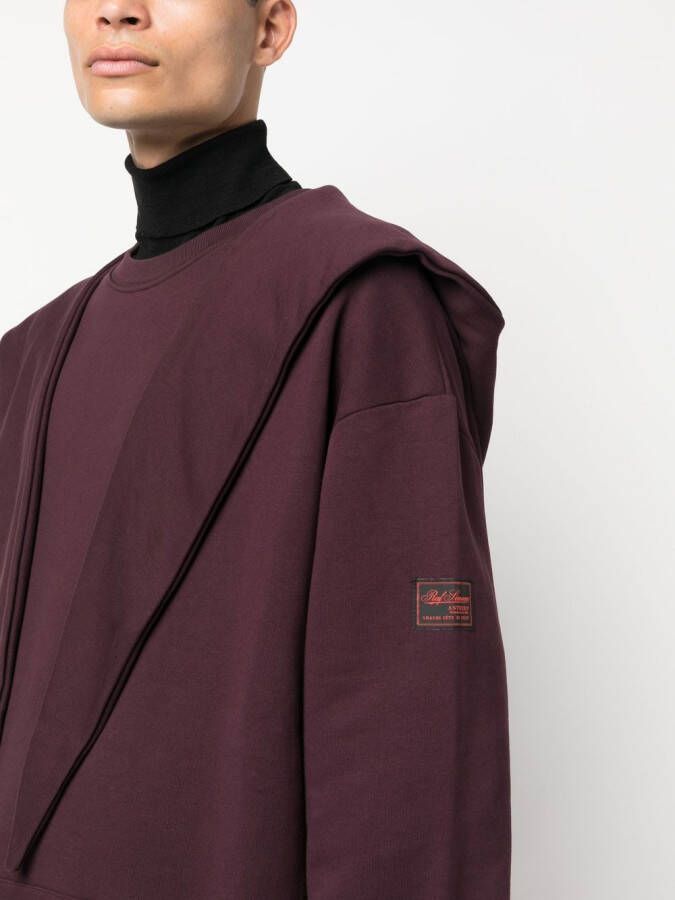 Raf Simons Katoenen hoodie Paars