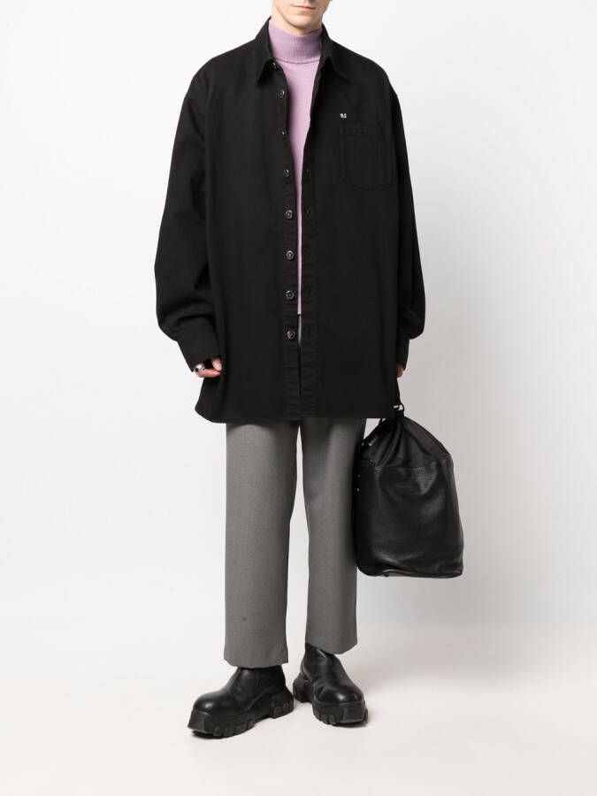 Raf Simons Denim overhemd Zwart