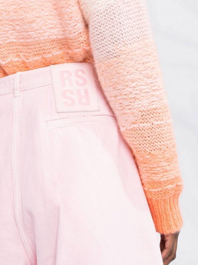 Raf Simons Geplooide shorts Roze