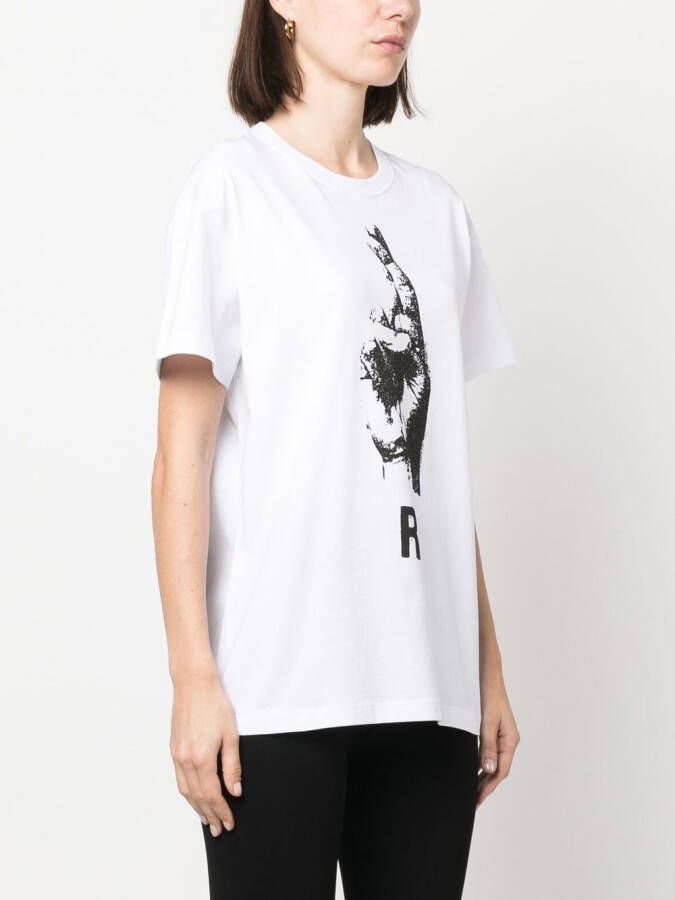 Raf Simons T-shirt met print Wit
