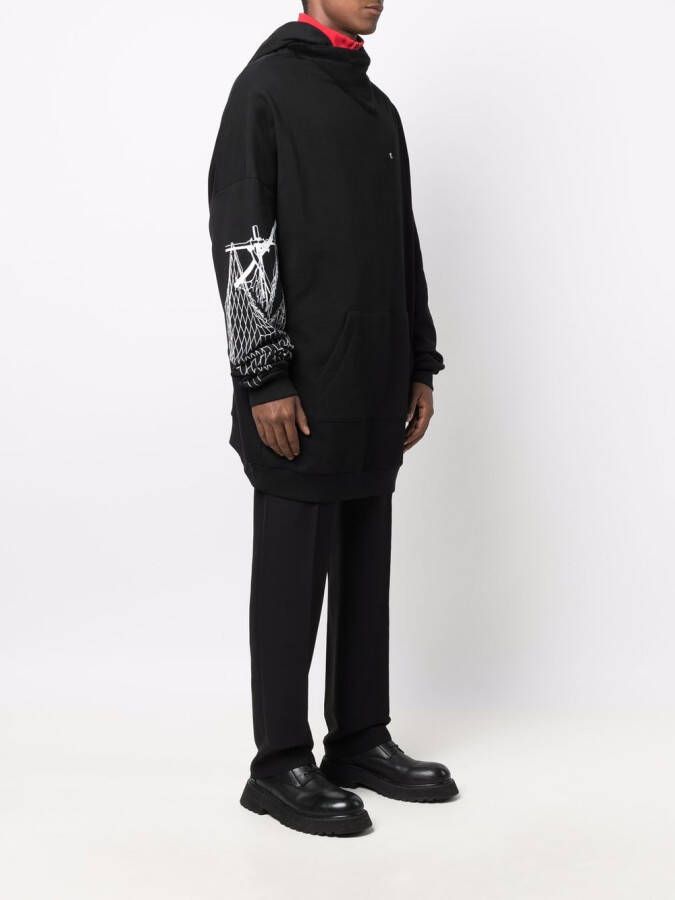 Raf Simons Hoodie met print Zwart