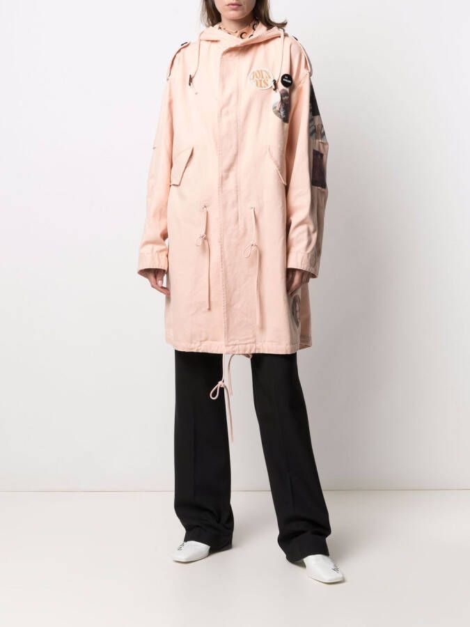 Raf Simons Jas met capuchon Roze