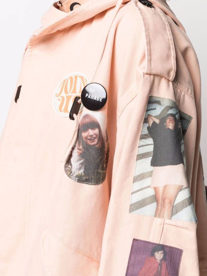 Raf Simons Jas met capuchon Roze