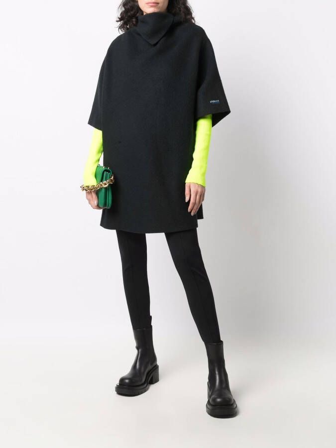 Raf Simons Jurk met geborduurd logo Zwart
