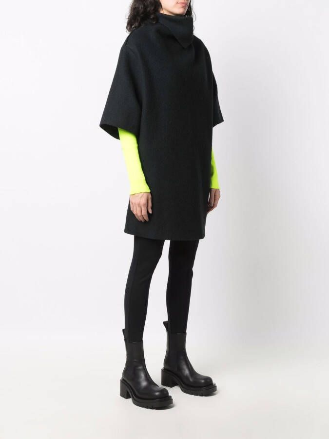 Raf Simons Jurk met geborduurd logo Zwart