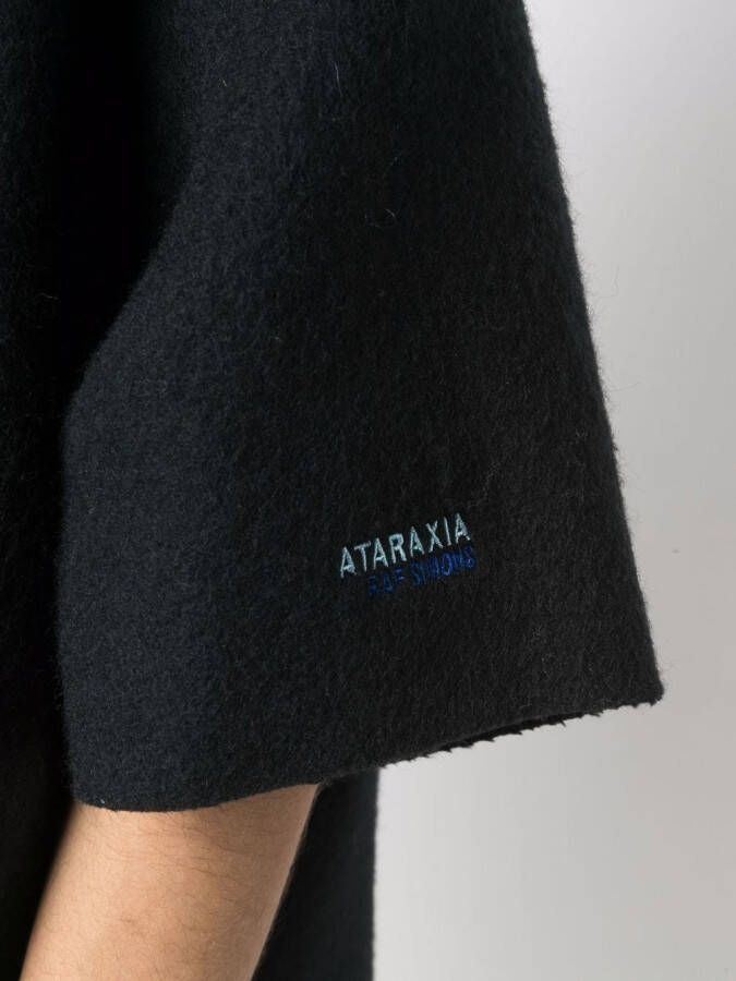 Raf Simons Jurk met geborduurd logo Zwart